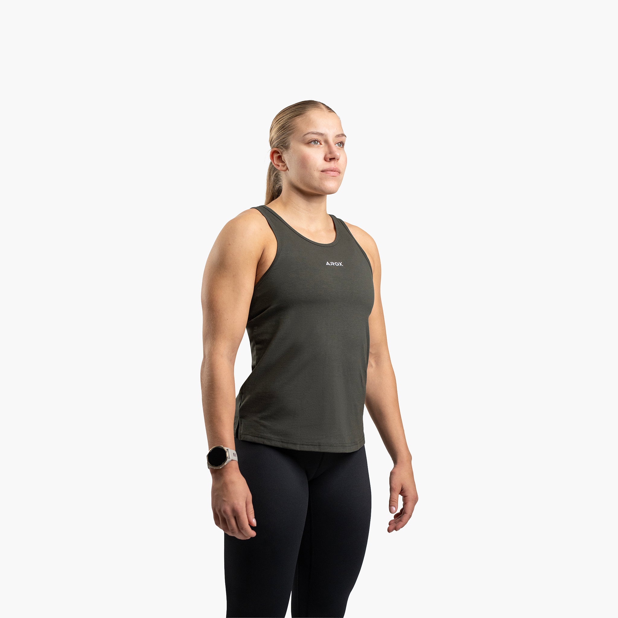 SportsTech women long top (Mörkgrå)