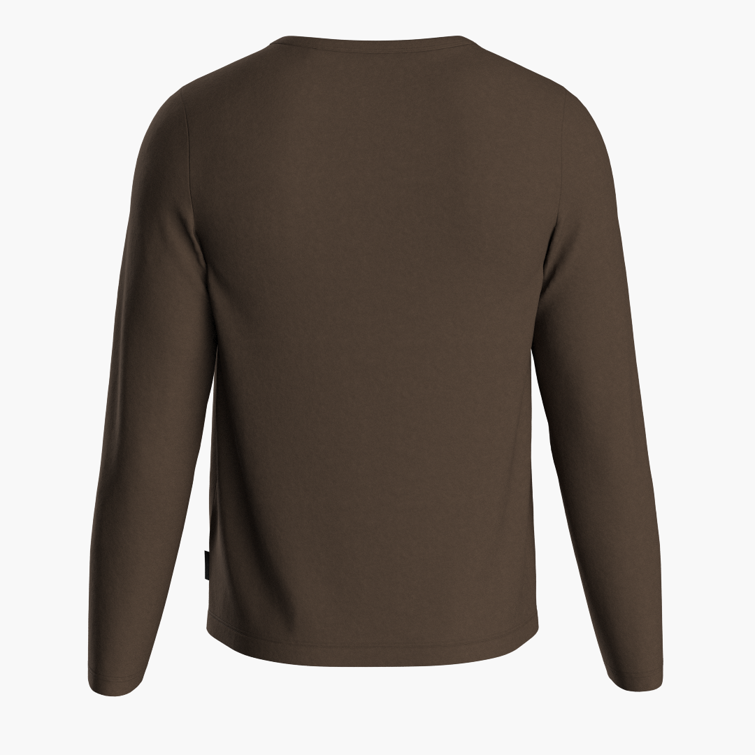 SportsTech men long sleeve (Mörkbrun)