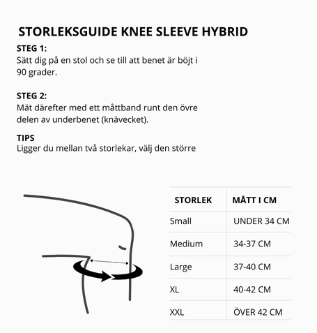 Hybrid knäskydd 5 mm (Svart)
