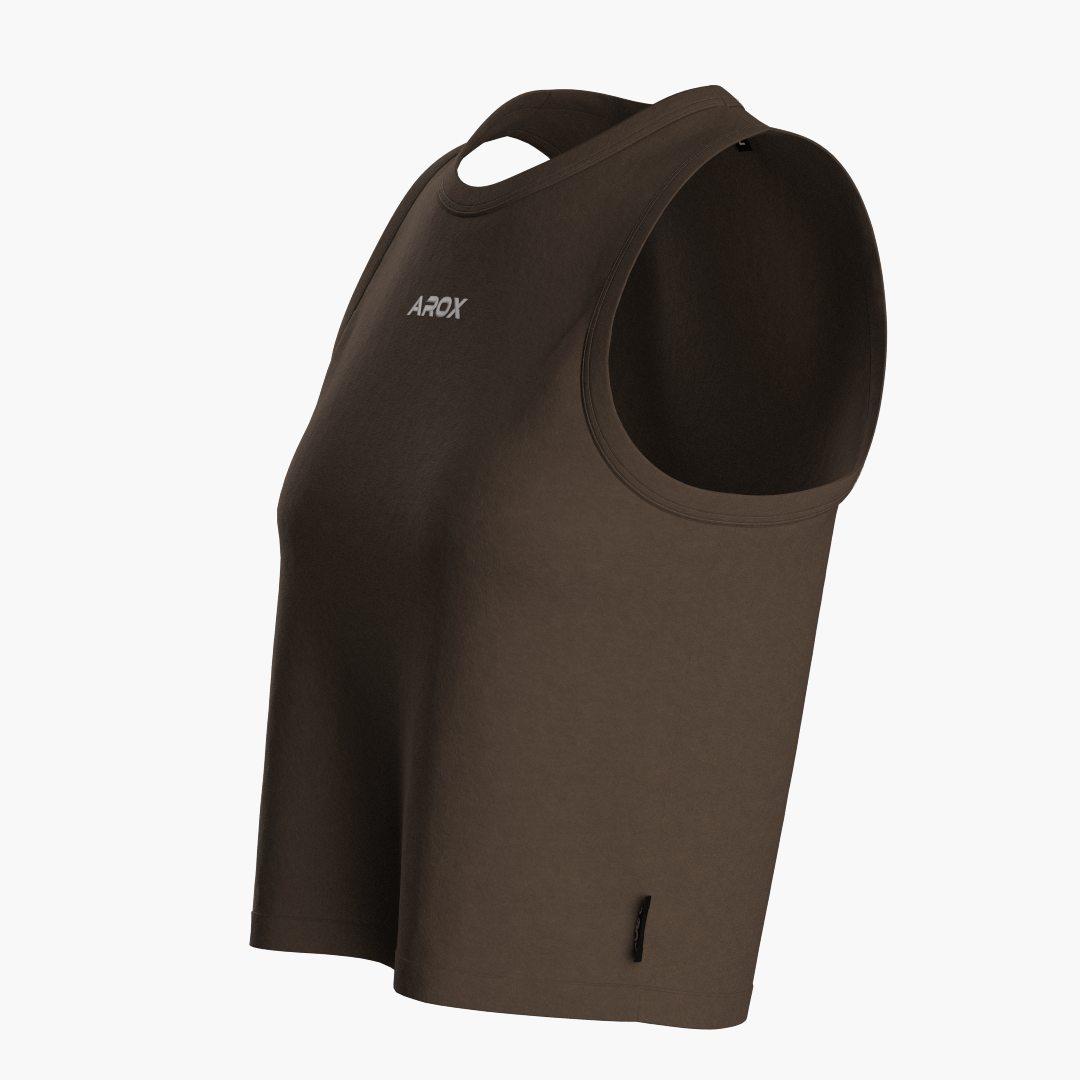 SportsTech women top (Mörkbrun)