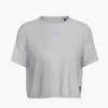 Women's sportstech box crop t-shirt (Light grey)