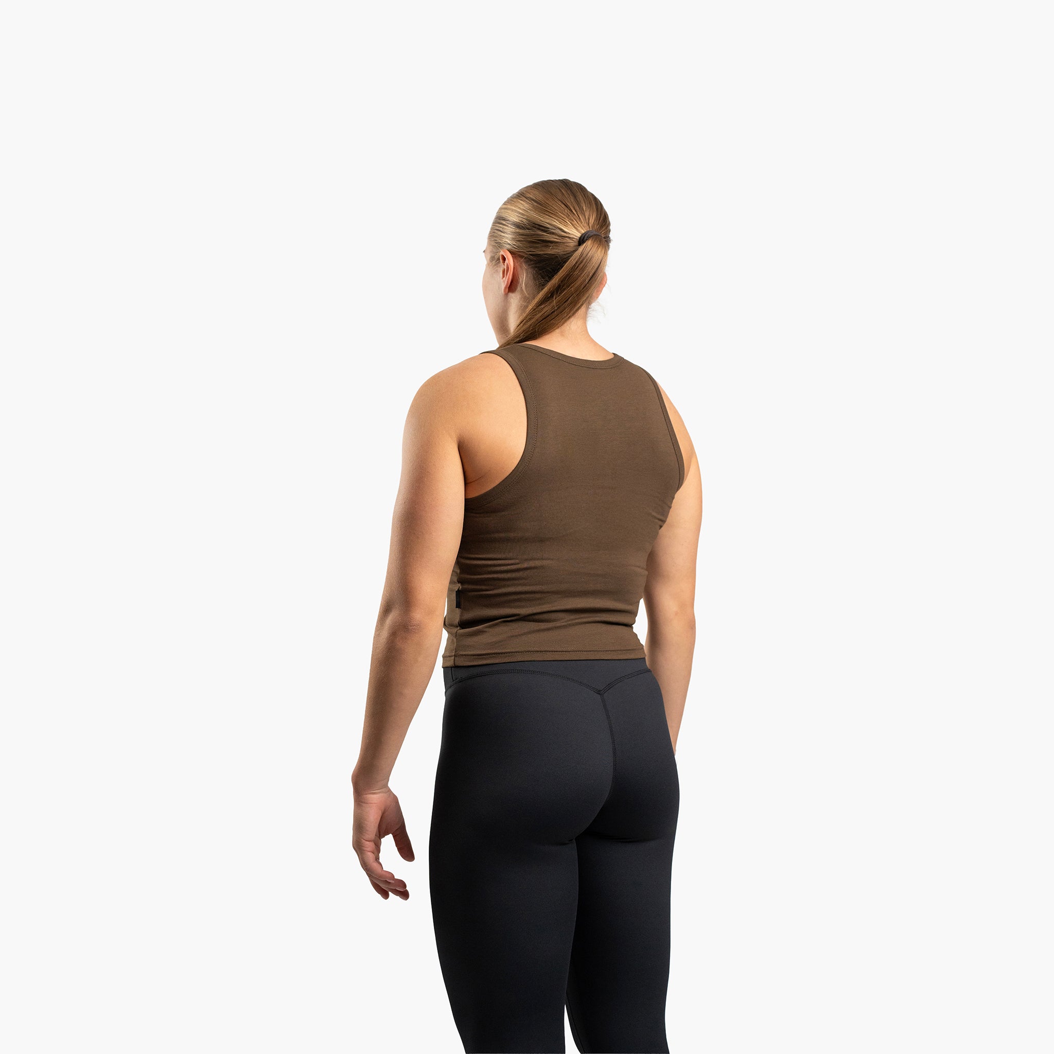 SportsTech women top (Mörkbrun)