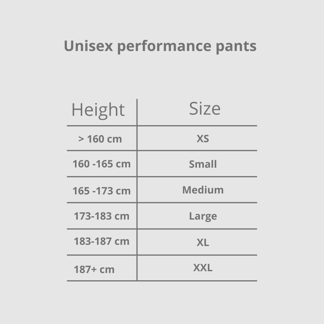 Unisex performance pants